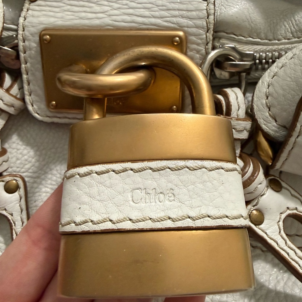 White Chloe Paddington Bag - Picture 2 of 12